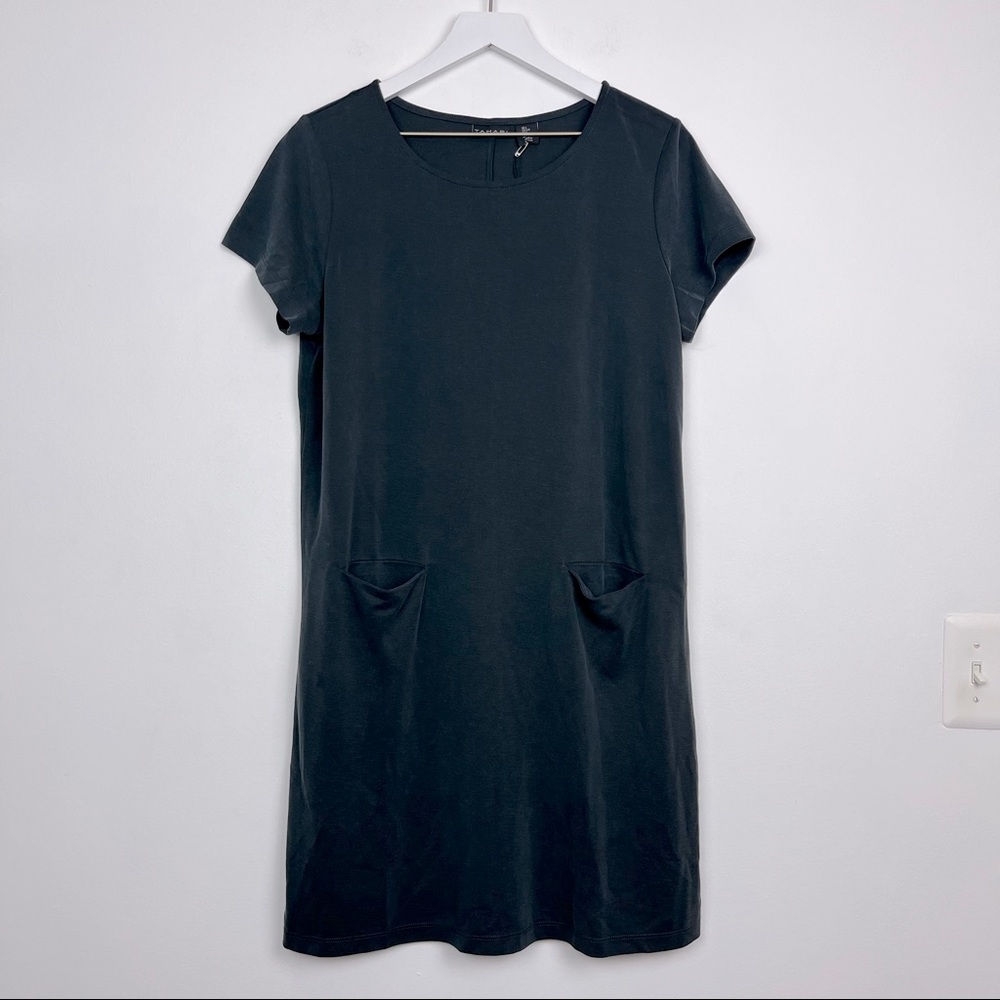 NWT Tahari Short Sleeve Crew Neck T-shirt Dress w Pockets